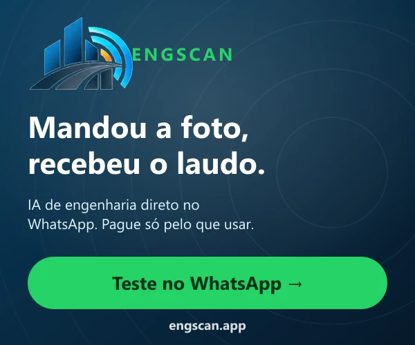 ENGSCAN: IA de engenharia no WhatsApp. Mande a foto e receba o laudo.